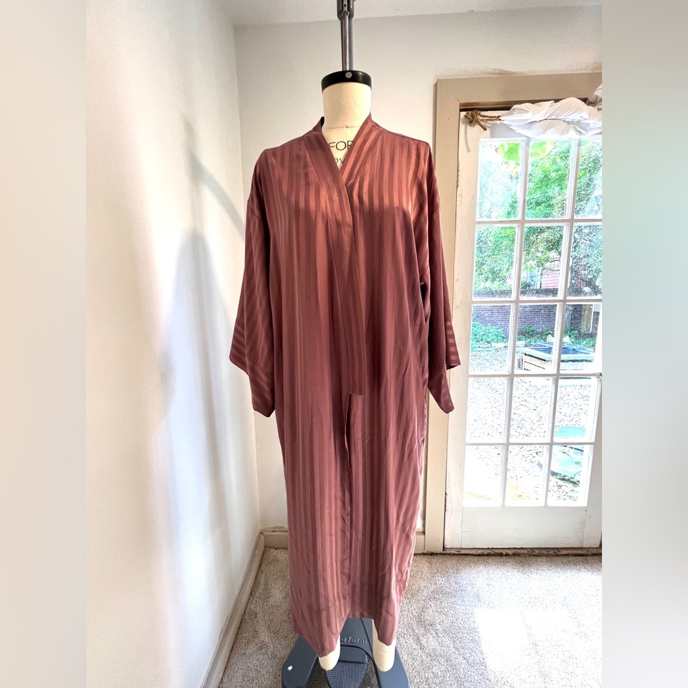Satin Jacquard Kimono Robe